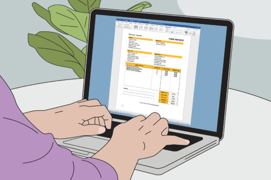 Food Invoice Template